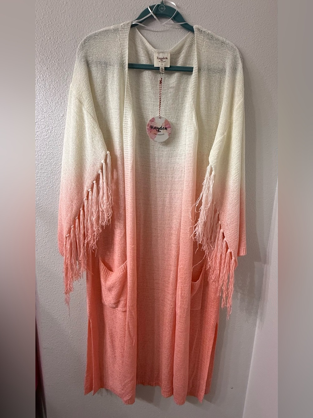 Hayden Los Angeles Boho Ombre Kimono Cardigan, 1x